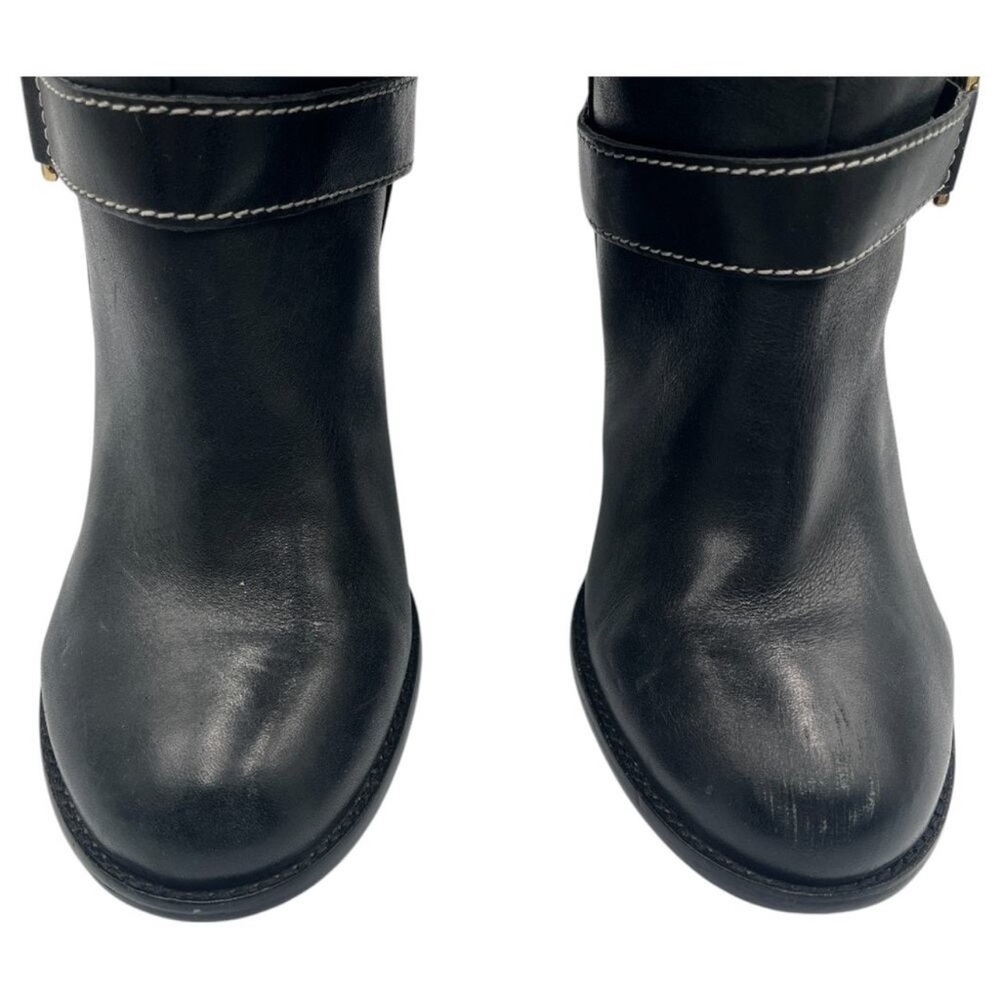 VINTAGE Equestrian Ralph Lauren Black Heeled Boots size 9 - Picture 8 of 11